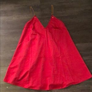 Red swing dress